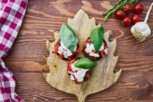 bruschetta with tomato and basil