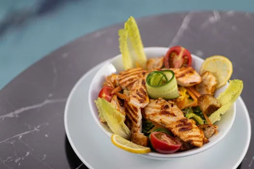 caesar salad with parmesan and croutons